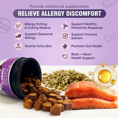 200ct Dog Allergy Chews Supplements Relief Itchy Chew Probiotics Vitamins for Skin Coat Anti Itch Immune for Dogs Paws Treatment Deals 4 U   Deals 4 U