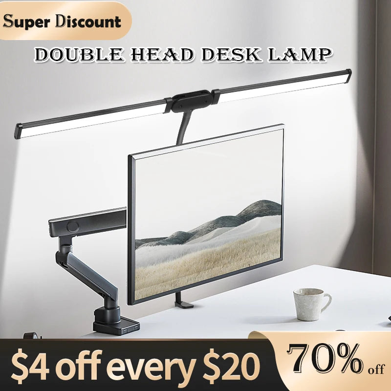 Curved LED Monitor Light Bar Rgb Computer Screen Lamp Stepless Dimming Backlight Hanging Laptops Gaming Gamer Office Lighting