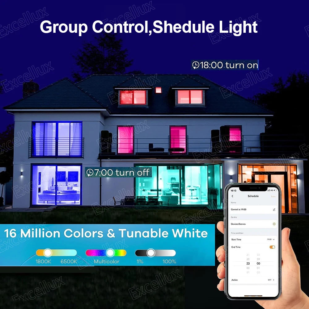 Tuya E27 Led Lamp App Control Bluetooth /WiFi Led Light Bulbs 15W RGB CW WW Smart Bulb Works With Amazon Alexa Google Assistant Deals 4 U   Deals 4 U