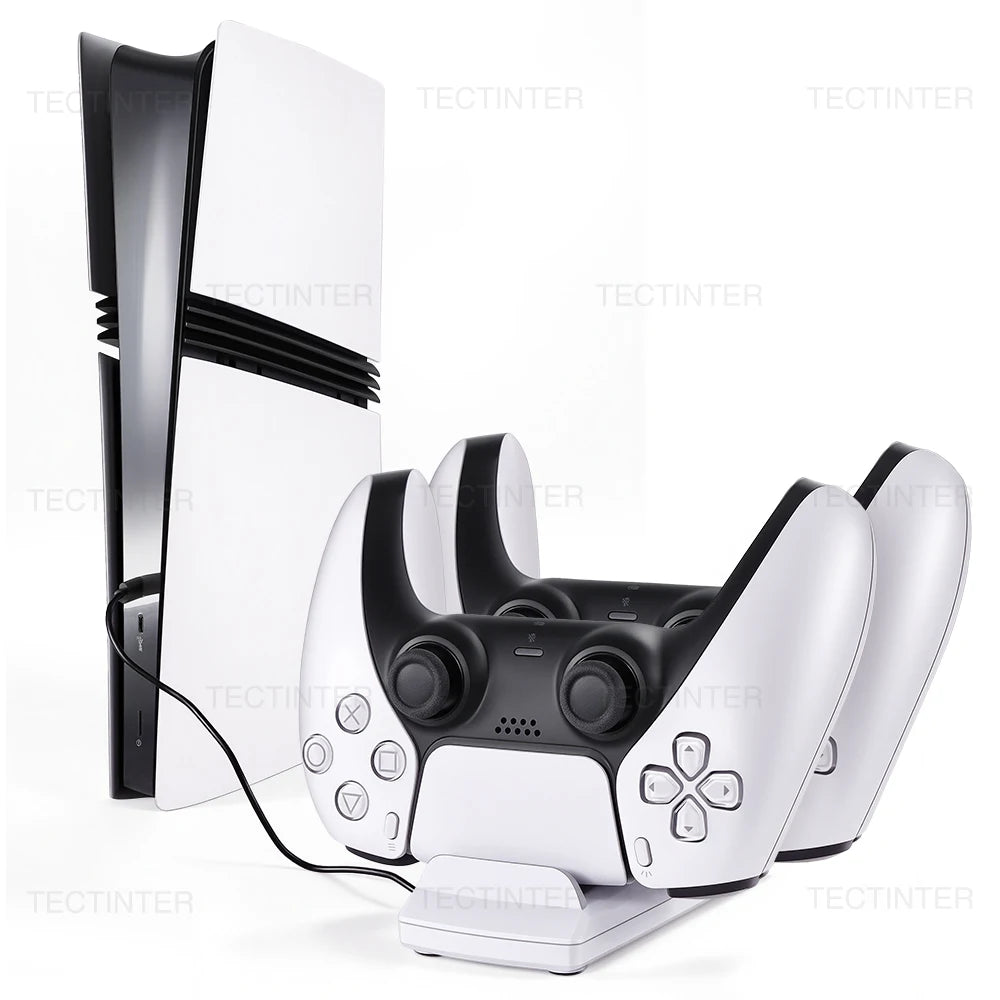 Dual Fast Charger for PS5 Wireless Controller Charging Dock Station Base Stand for Playstation 5 Gamepad Gaming Accessories Deals 4 U   Deals 4 U