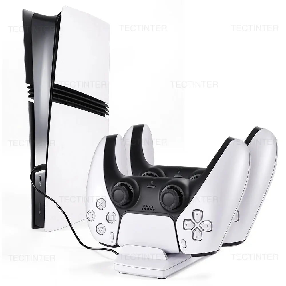 Dual Fast Charger for PS5 Wireless Controller Charging Dock Station Base Stand for Playstation 5 Gamepad Gaming Accessories Deals 4 U  Console Accessories Deals 4 U