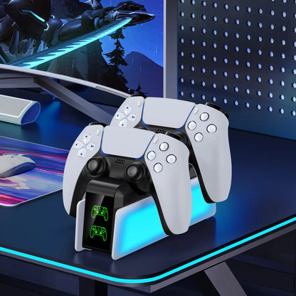For PS5 Controller Charger DualSense Charging Station Dual Charging Dock Charger Stand for PlayStation5 Wireless Game Controller Deals 4 U  Console Accessories Deals 4 U