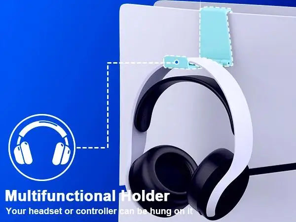 BEBONCOOL S2000 PS5 Slim Stand | 3-Gear Cooling RGB Light Dual Charger 15 Game Slot Headset Holder for Disc/Digital Pro Gaming