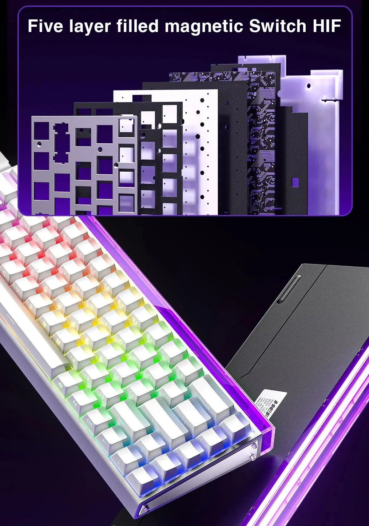 AULA HERO 68HE Magnetic Switch Keyboard RGB Gaming Mechanical Keyboard Rapid Trigger 8K Return Wired Esports Custom Keyboard Deals 4 U   Deals 4 U