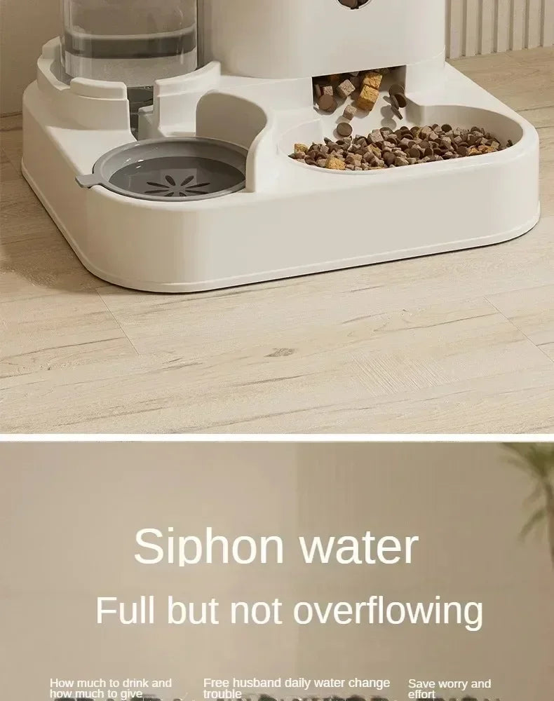 Automatic Feeder Dog Cat Food Bowl With Water Fountain Large Capacity Pet Food Storage Dispenser Container Puppy Pet Accessories Deals 4 U   Deals 4 U