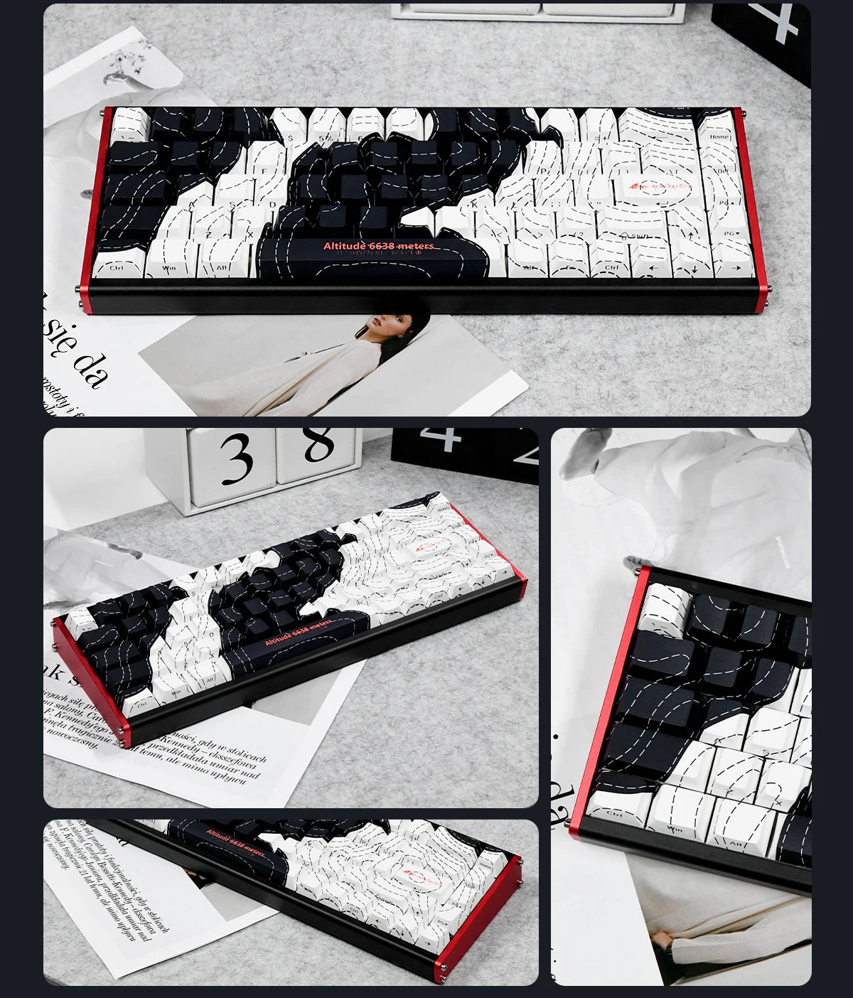AJAZZ ALUX68 Magnetic Shaft Aluminum Alloy Esports Magnetic switch keyboard RGB hot-swappable DIY wired macro mode Hall effect