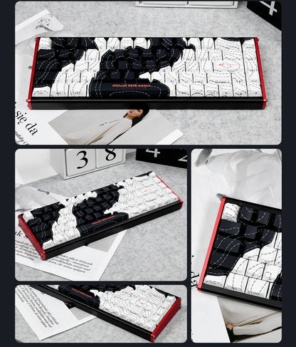 AJAZZ ALUX68 Magnetic Shaft Aluminum Alloy Esports Magnetic switch keyboard RGB hot-swappable DIY wired macro mode Hall effect