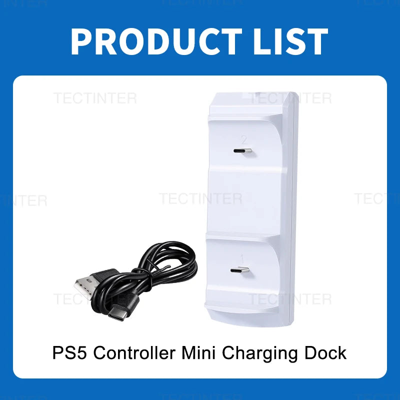Dual Fast Charger for PS5 Wireless Controller Charging Dock Station Base Stand for Playstation 5 Gamepad Gaming Accessories Deals 4 U   Deals 4 U