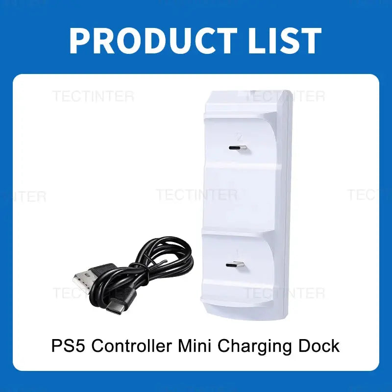Dual Fast Charger for PS5 Wireless Controller Charging Dock Station Base Stand for Playstation 5 Gamepad Gaming Accessories Deals 4 U  Console Accessories Deals 4 U