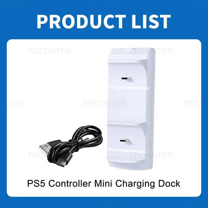 Dual Fast Charger for PS5 Wireless Controller Charging Dock Station Base Stand for Playstation 5 Gamepad Gaming Accessories Deals 4 U  Console Accessories Deals 4 U