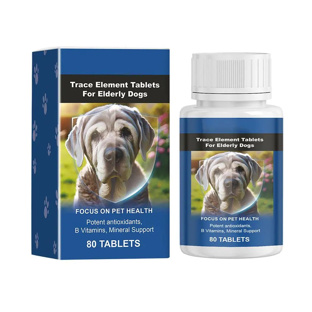 Trace Tablets For Elderly Dogs 80 Tablets Potent Antioxidants Mineral Joint Health Immune System Wellness Supplement Deals 4 U   Deals 4 U