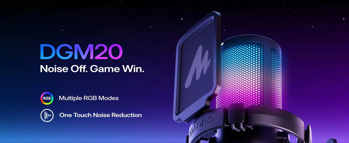 MAONO DGM20S Gaming Microphone USB Condenser Microphone with RGB Light Noise Cancellation Boom Arm for Live Streaming Podcast Deals 4 U  Streaming Equipment Deals 4 U