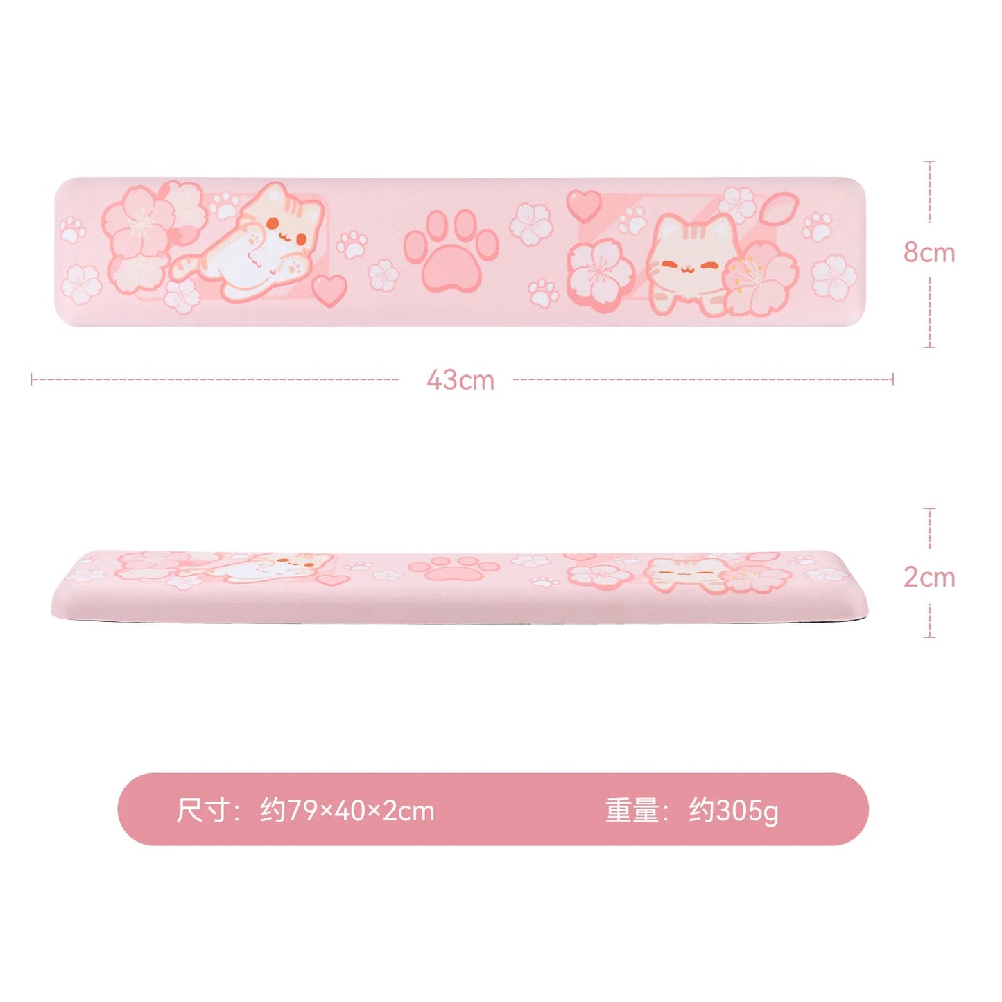 Wrist Rest Keyboard Sakura Cat Computer Desk Accessories Desk Mat Gamer Table for Pc Gaming Setup Mause Ped Pc Gamer Complete