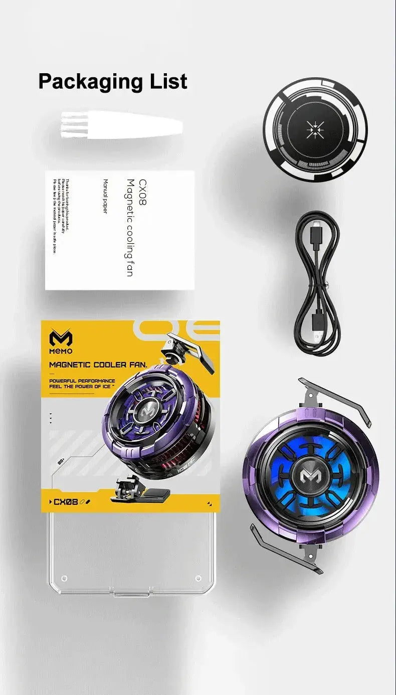 MEMO CX08 Pro Mobile Phone ICE Semiconductor Magnetic Frozen PUBG Game Cooler for IOS Universal Phone Cooling Radiator Deals 4 U  Mobile Gaming Deals 4 U