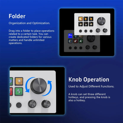 MiraBox N3 Macro Pad / Stream Deck, 6 Programmable LCD Keys, 3 Knobs, Visual Shortcuts, OBS Controller, Mac/Win Deals 4 U  Streaming Equipment Deals 4 U