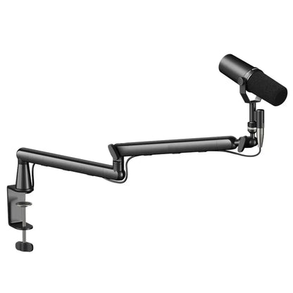 Professional Studio Low Profile Mic Arm with Extended Riser Cable Management Adjustable Microphone Stand for SM7B MV7 AM8 K688 Deals 4 U  Streaming Equipment Deals 4 U