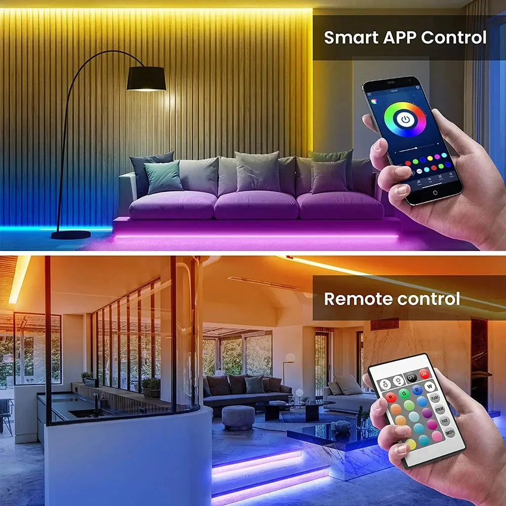RGB LED Light Strip Lights USB 5V TV Backlight Atmosphere Lights APP Remote Control Flexible Lamp Tape Christmas Party Light Deals 4 U  RGB Hexagon Wall Lights Deals 4 U