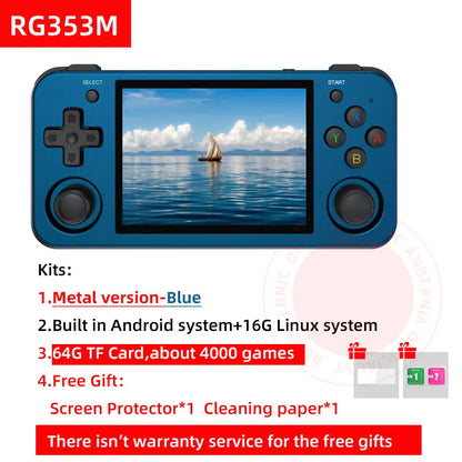ANBERNIC RG353M Handheld Game Console 3.5 Inch Multi-touch Screen Dual OS Aluminum Alloy Shell HDMI-compatible WIFI Gaming Video Player