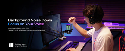 MAONO DGM20S Gaming Microphone USB Condenser Microphone with RGB Light Noise Cancellation Boom Arm for Live Streaming Podcast Deals 4 U  Streaming Equipment Deals 4 U