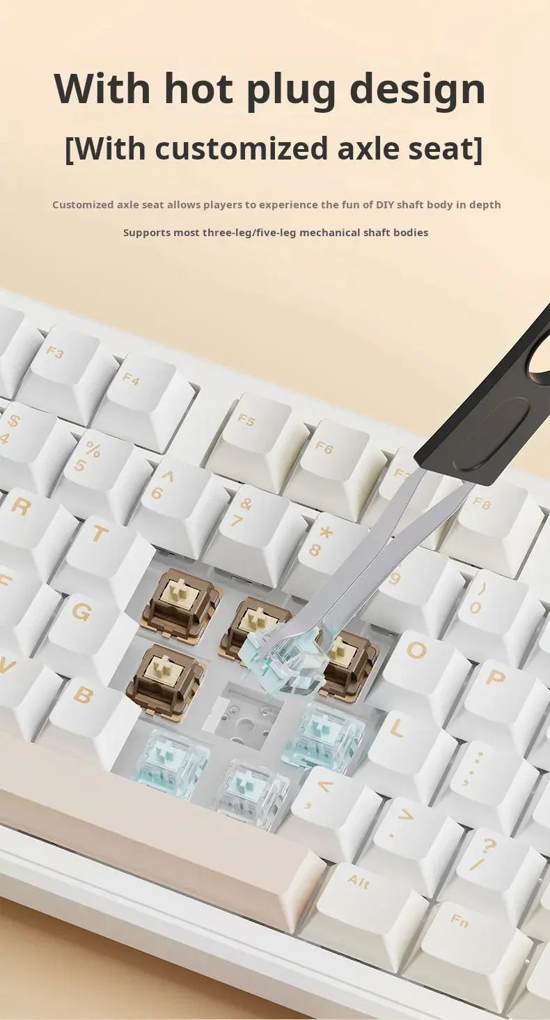 AULA F108Pro/F108 Wireless Bluetooth tri-mode connection, multi-functional display, Gasket structure, RGB lighting effects Deals 4 U  Streaming Equipment Deals 4 U