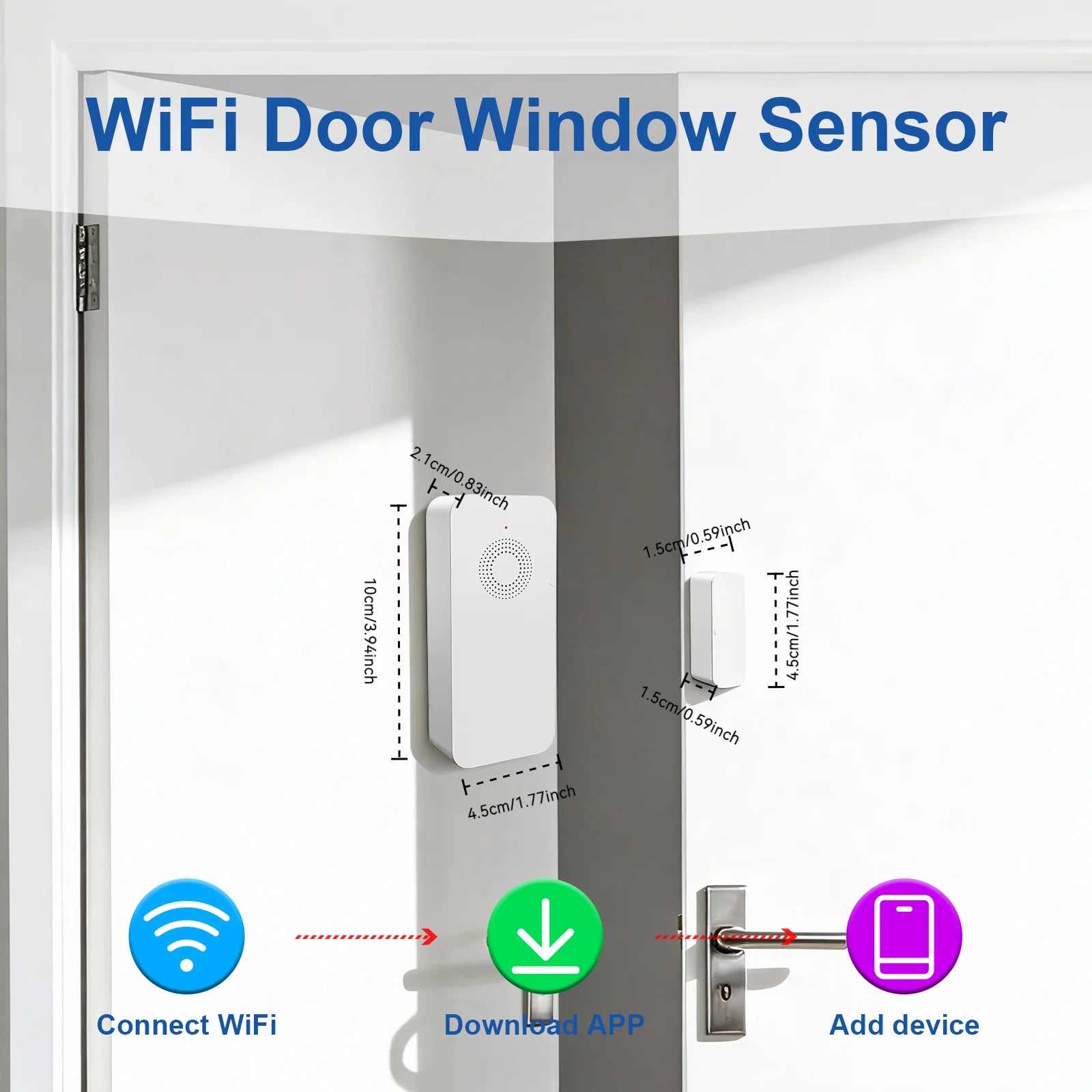 Tuya WiFi Door Sensor Contact Sensor For Home School Hospital Hotel Office Alarm Security Protection Deals 4 U   Deals 4 U