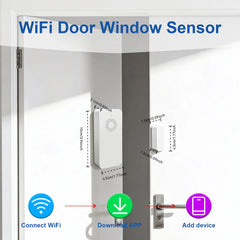 Tuya WiFi Door Sensor Contact Sensor For Home School Hospital Hotel Office Alarm Security Protection Deals 4 U   Deals 4 U