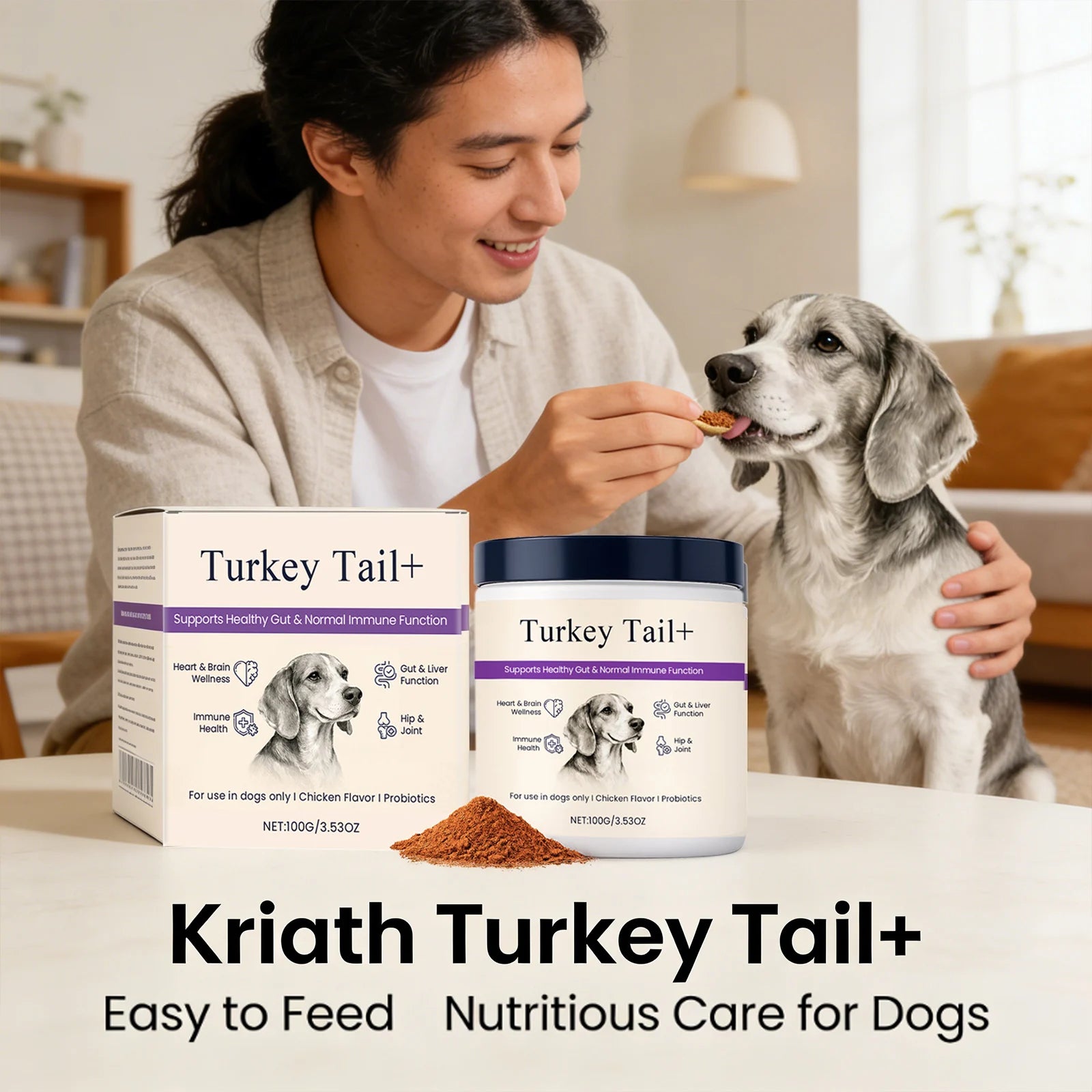 Kriath Pet Nutrition Powder Support Heart Health Promoting Intestinal Digestion Function Protect Joints Normal Lmmune Function Deals 4 U   Deals 4 U