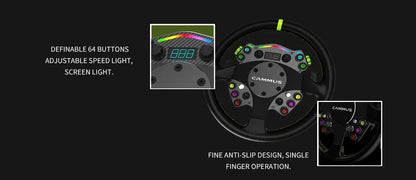 CAMMUS C12 with LC100 pedals kit C12 Direct Drive Steering Wheel Global First includes two T-shaped base flanges Deals 4 U  Gaming Accessories Deals 4 U