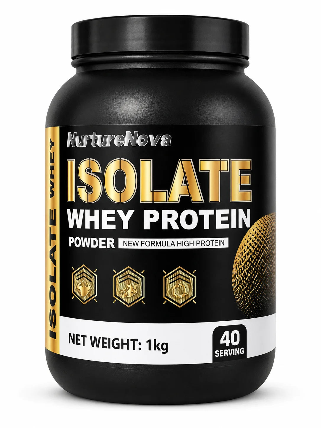 NurtureNova Isolate Whey Protein Powder 1kg, High Nutrition Fitness Drink Mix, 40 Servings, Workout & Daily Support Formula Deals 4 U   Deals 4 U