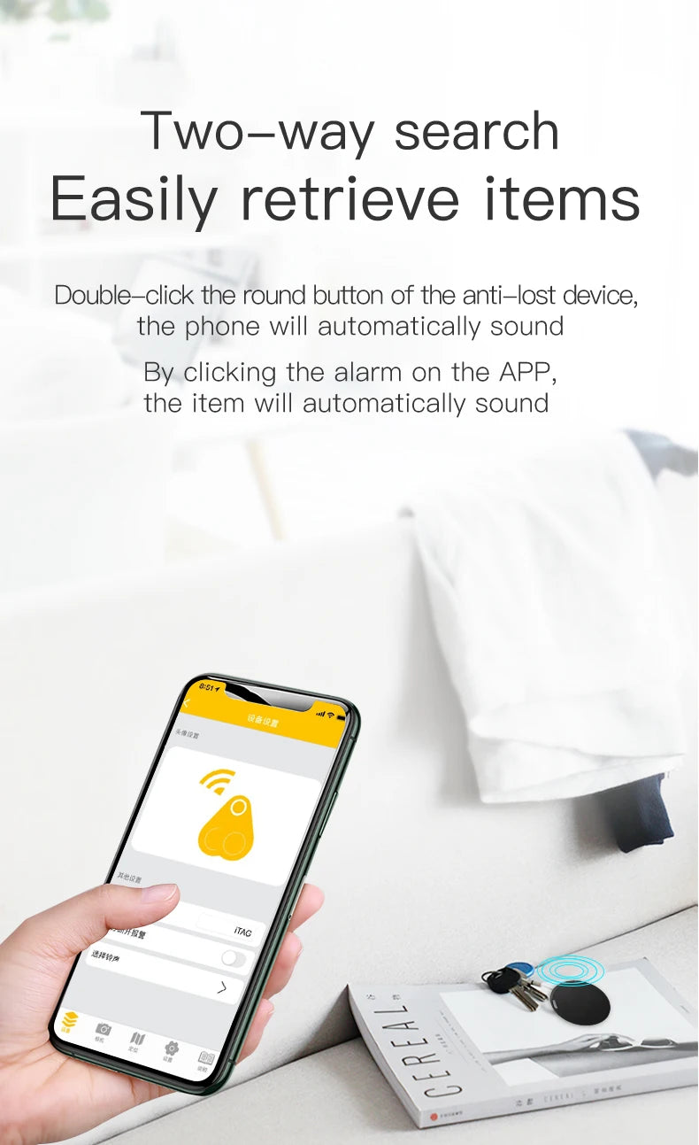 Mini GPS Locator AntiLost Alarm Wallet Keychain Smart Tag Bluetooth-Compatible Tracer Keychain Dog Pet Child Tracker Key Finder Deals 4 U   Deals 4 U