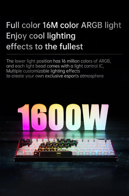 AJAZZ ALUX68 Magnetic Shaft Aluminum Alloy Esports Magnetic switch keyboard RGB hot-swappable DIY wired macro mode Hall effect