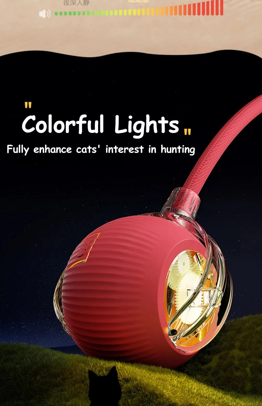 New Cat Interactive Ball Toy Automatic Rolling Ball Faux Tail Rechargeable Smart Pet Electric Toy Dog Cat Training Imitate Mouse Deals 4 U  Smart Pet Toy Deals 4 U