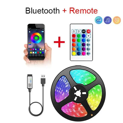 RGB LED Light Strip Lights USB 5V TV Backlight Atmosphere Lights APP Remote Control Flexible Lamp Tape Christmas Party Light Deals 4 U  RGB Hexagon Wall Lights Deals 4 U