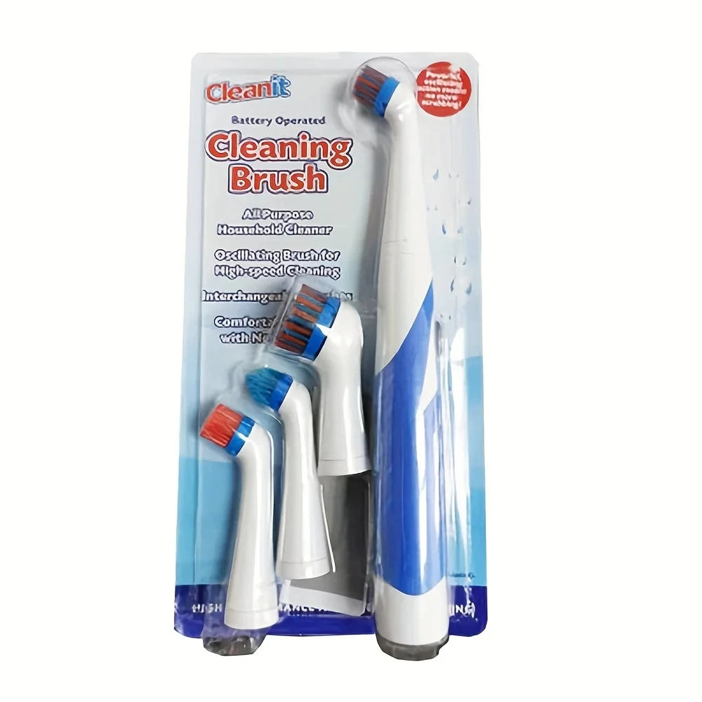 leaning brush Cleaning Tool With 4 Brushes Multifunctional Electric Cleaning Brush Cleaning Supplies Deals 4 U   Deals 4 U
