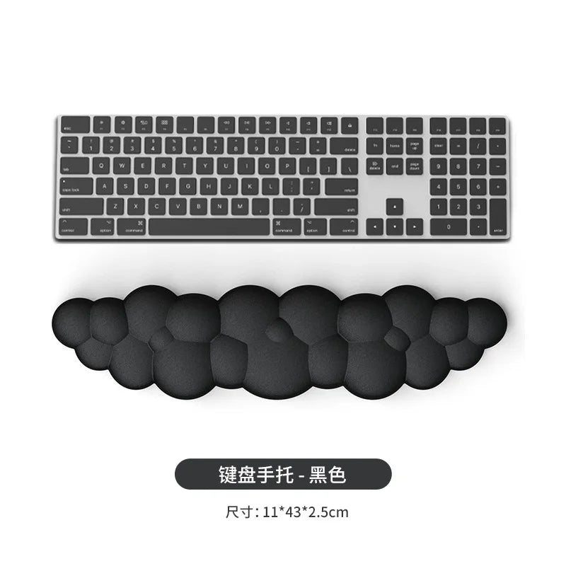 Cloud Memory Foam Wrist Rest Keyboard Mouse Pad Ergonomic Desk Mat for Office Gaming 10 Colors 3 Piece Set