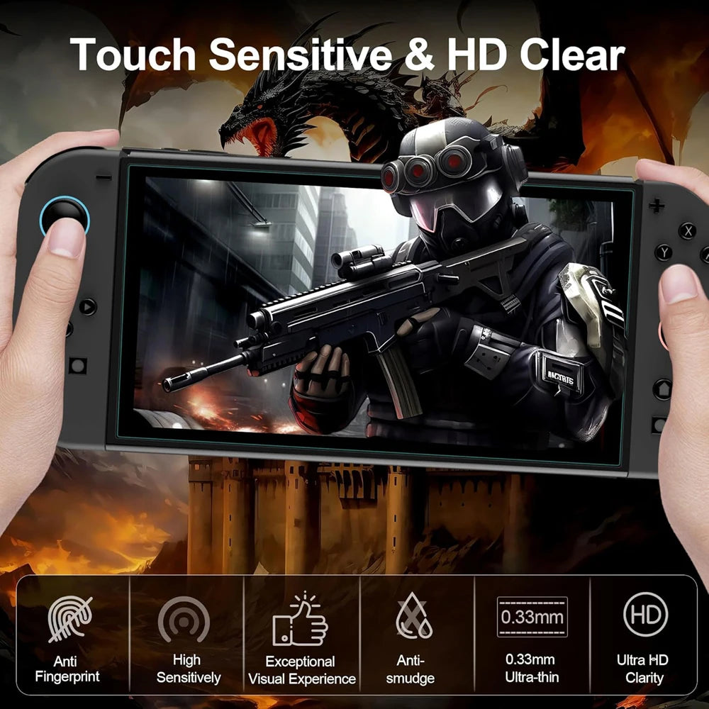 Tempered Glass Protector For Nintendo Switch 2 2025 Accessories Screen Protector For Switch 2 Accessoires With Joystick Cap
