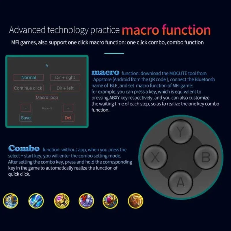 Gamepad For iPhone Android Cell Phone Control Bluetooth Controller Trigger Pubg Mobile Joystick Gaming Smartphone Mando Game Pad Deals 4 U   Deals 4 U