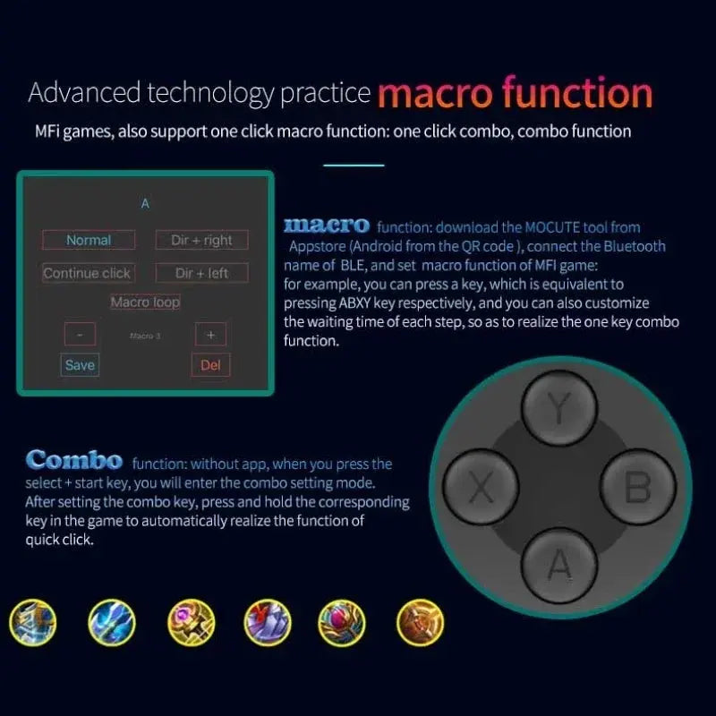 Gamepad For iPhone Android Cell Phone Control Bluetooth Controller Trigger Pubg Mobile Joystick Gaming Smartphone Mando Game Pad Deals 4 U  Mobile Gaming Deals 4 U
