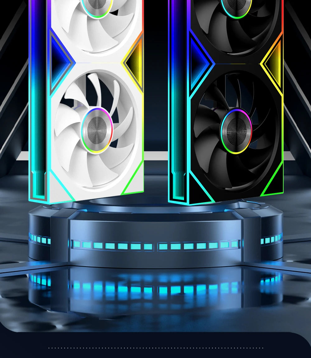 ICE Whale WZ-120/240/360 PC Case Fan ARGB Motherboard Sync Combination Structure Cold Exhaust Cooling Fan Ventilador