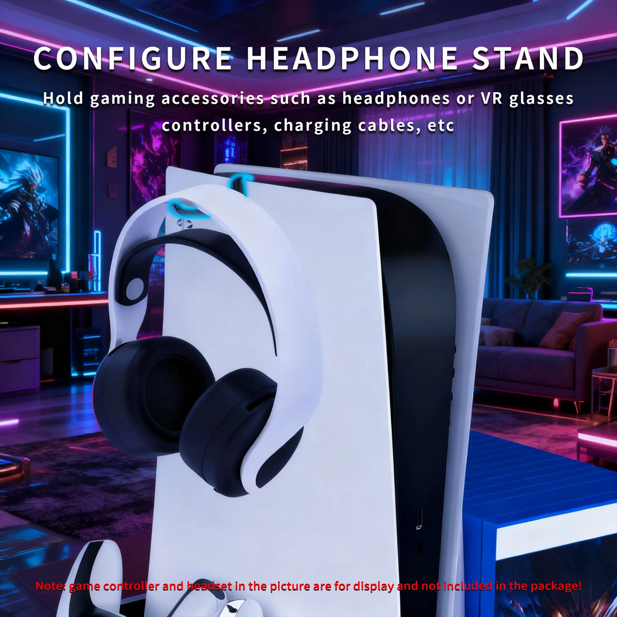 GAMINJA P58 Cooling Stand For PS5 RGB Charging Base Dual-Controller Charging Station Dual-Controller Charger For PS5 Accessories