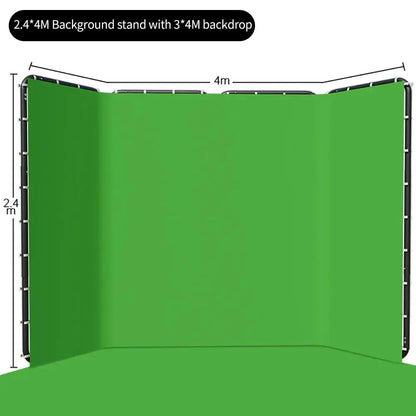 SH 2.4x4M Background Stand Frame With Photography Green Screen Backdrops  Photography Background Support Studio Light Tripod Deals 4 U  Streaming Equipment Deals 4 U
