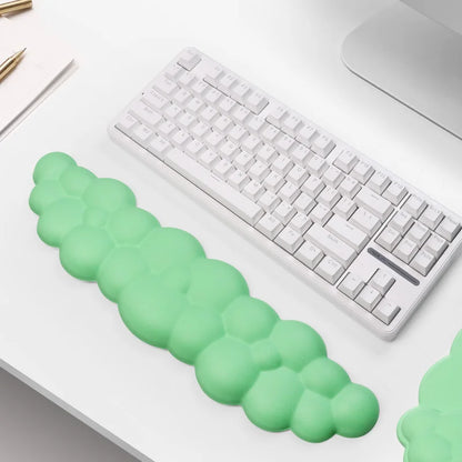 Cloud Memory Foam Wrist Rest Keyboard Mouse Pad Ergonomic Desk Mat for Office Gaming 10 Colors 3 Piece Set