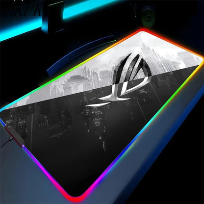 Black Mouse Pad Asus Rgb Gaming Mause Mat Anime Mats Gamer Rug Pc Xxl Cute Pads Large Game Keyboard Carpet Backlight Mousepad Deals 4 U  Gaming Accessories Deals 4 U