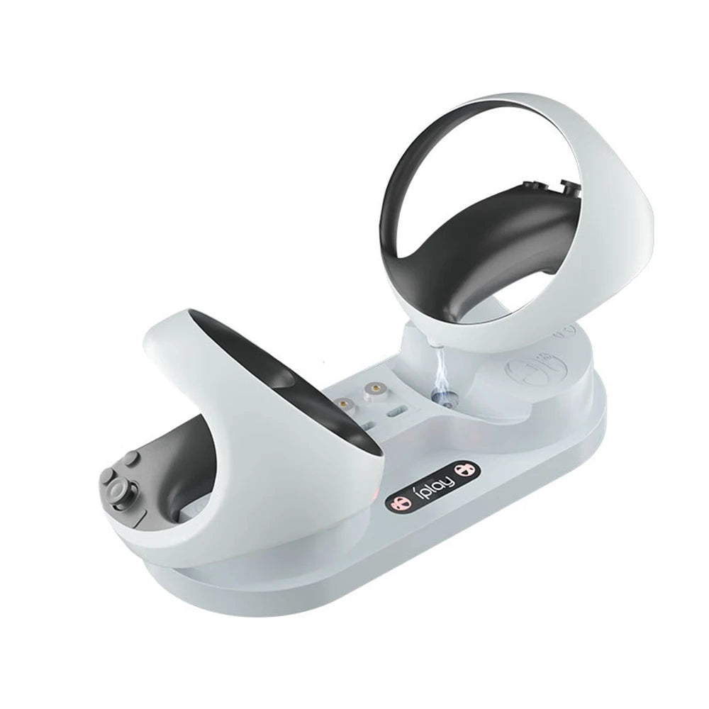 Charging Station for PS VR2 Controllers,HBP-6479 Dual Charger Dock with LED Indicator Lights,Portable Charging Base for PS5 VR2