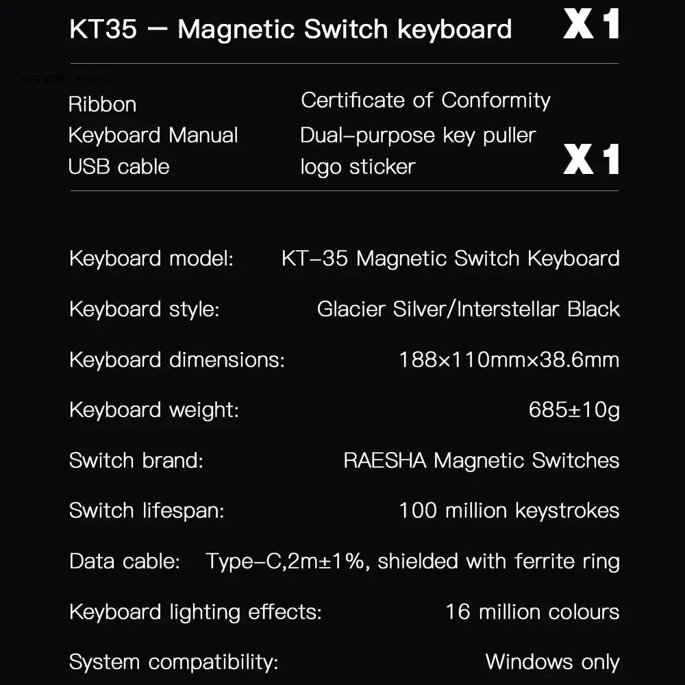 Darmoshark KT35 Mechanical Gaming Keyboard Aluminum Alloy One-Handed Keypad Magnetic Axis Wired Hot Swap Keyboard Macro Driver Deals 4 U  Streaming Equipment Deals 4 U