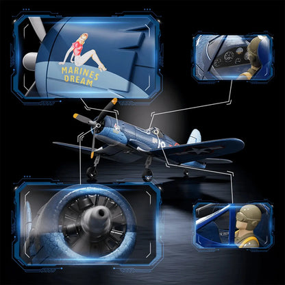 Volantexrc Brushless 500mm F4U Corsair RC Planes for Adults,Upgraded 4-CH RTF RC Plane,One-Key Aerobatic,Ideal for Outdoors Gift Deals 4 U  Gaming Accessories Deals 4 U