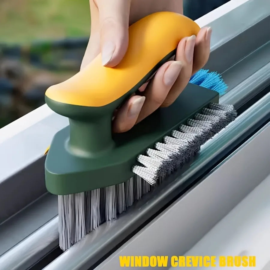 1Pcs 2-In-1 Handheld Cleaning Brush - No Dead Spot Multi-Functional for Crevices Windows Stoves Doors Laundry Tables Deals 4 U   Deals 4 U