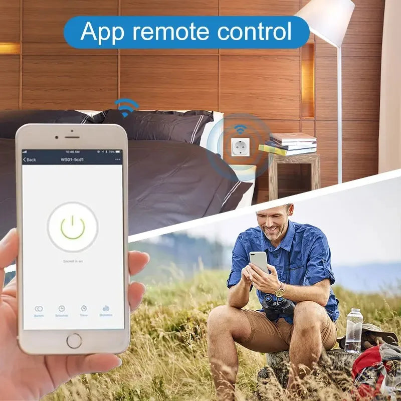 Tuya Smart Socket EU16A/20A Wifi Smart Plug With Power Monitoring Smart Life APP Remote Control Support Google Assistant Alexa Deals 4 U   Deals 4 U
