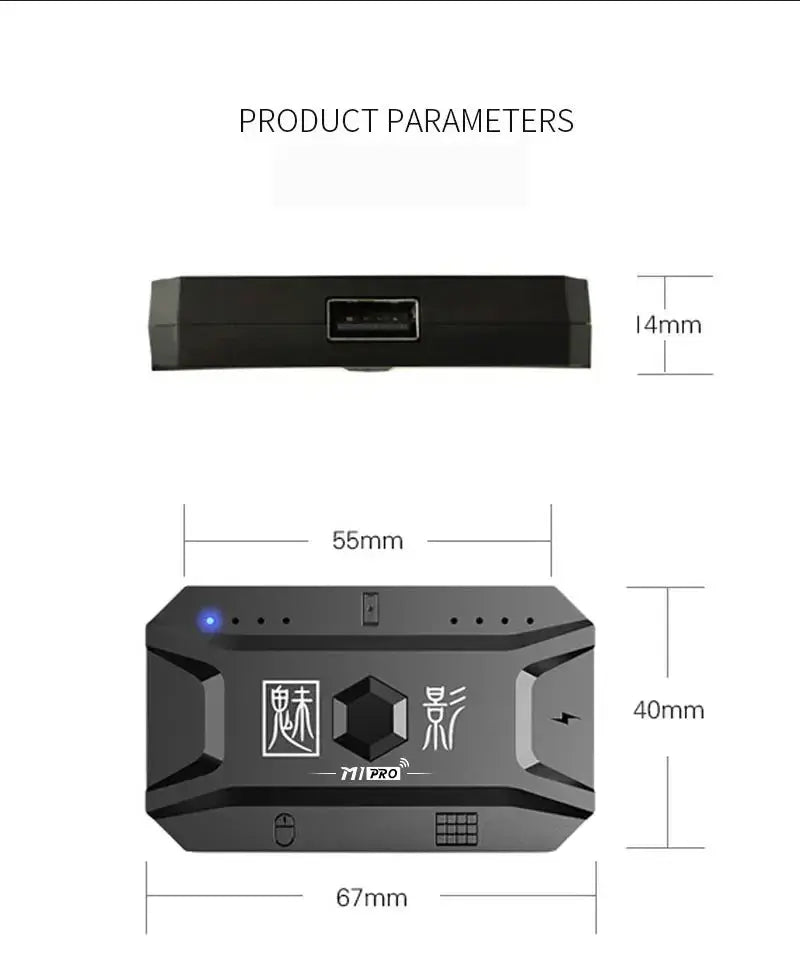 M1 Pro Gamepad Mobile Game Controller 4 in 1 Mouse Keyboard Converter BT V5.0 Programmable Adapter Support iOS Android System Deals 4 U  Gaming Accessories Deals 4 U