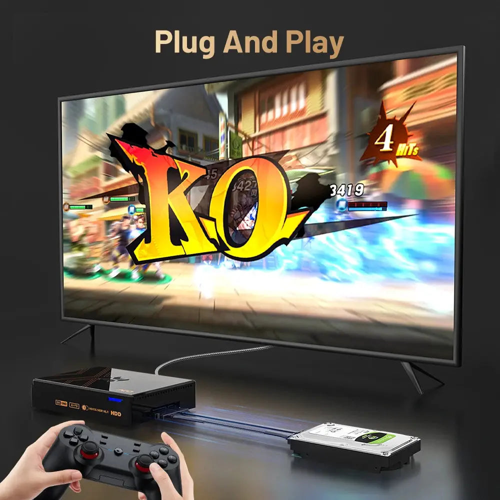 Kinhank Retro Video Game Consoles Super Console X5 PRO Plug and Play 320G/4TB with 16000 Games for PS2/WII/SS/DC/N64 Deals 4 U  Gaming Accessories Deals 4 U